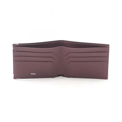 Pre-owned Cartier Black Leather Wallet (bi-fold) ()