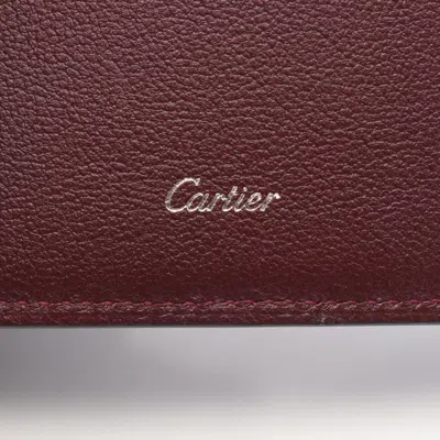 Pre-owned Cartier Black Leather Wallet (bi-fold) ()