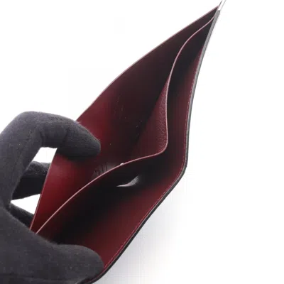 Pre-owned Cartier Black Leather Wallet (bi-fold) ()