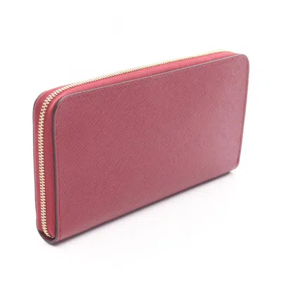 Pre-owned Cartier Bordeaux Leather Long Wallet (bi-fold) () In Burgundy