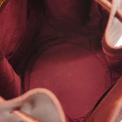 Pre-owned Cartier Bordeaux Leather Shoulder Bag () In Burgundy