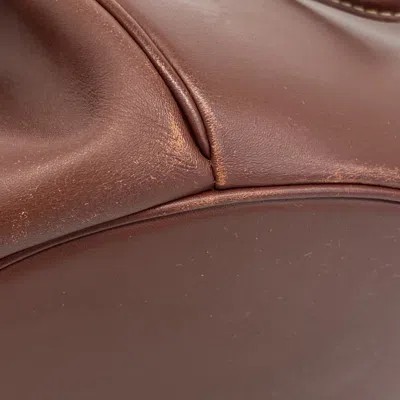 Pre-owned Cartier Bordeaux Leather Shoulder Bag () In Burgundy