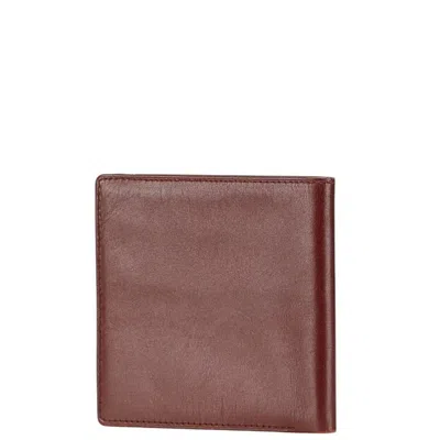 Pre-owned Cartier Bordeaux Wine Red Leather Bill Wallet (bi-fold) () In Burgundy