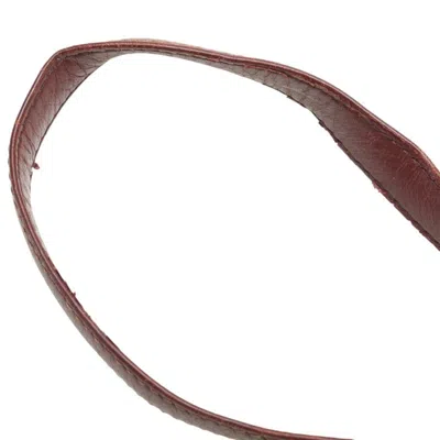 Pre-owned Cartier Bordeaux Wine Red Leather Shoulder Bag () In Burgundy