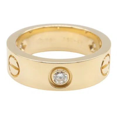 Pre-owned Cartier Clear Yellow Yellow Gold (18k) Band Ring ()