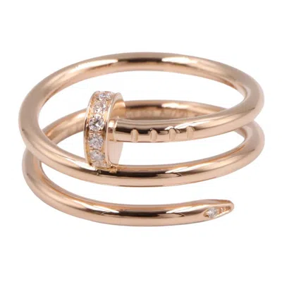 Pre-owned Cartier Gold Clear Band Ring ()