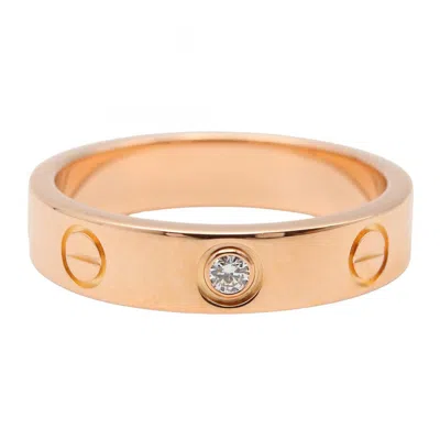 Pre-owned Cartier Gold Clear Pink Gold (18k) Band Ring ()
