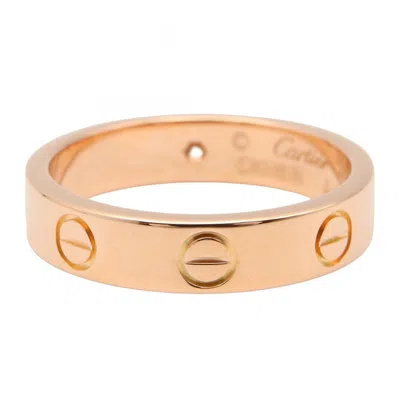 Pre-owned Cartier Gold Clear Pink Gold (18k) Band Ring ()