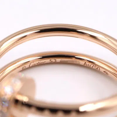 Pre-owned Cartier Gold Clear Band Ring ()