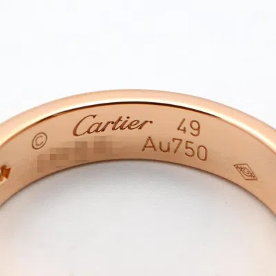 Pre-owned Cartier Gold Clear Pink Gold (18k) Band Ring ()