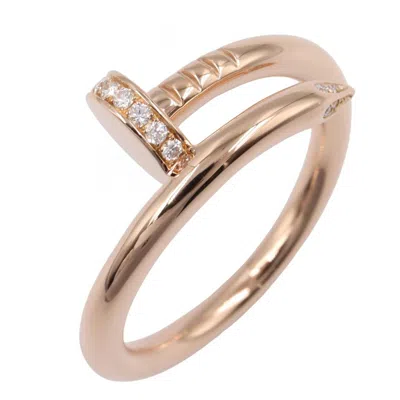 Pre-owned Cartier Gold Clear Pink Gold (18k) Band Ring ()
