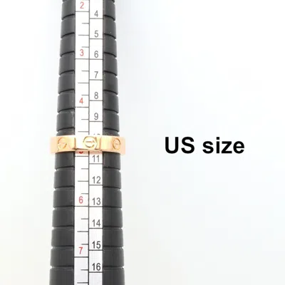 Pre-owned Cartier Gold Clear Pink Gold (18k) Band Ring ()