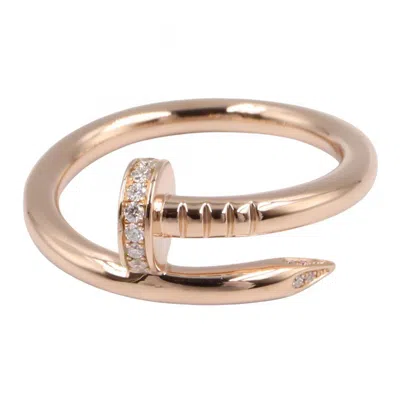 Pre-owned Cartier Gold Clear Pink Gold (18k) Band Ring ()