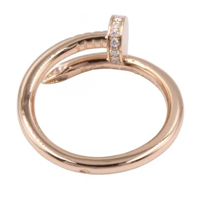 Pre-owned Cartier Gold Clear Pink Gold (18k) Band Ring ()