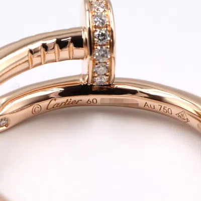 Pre-owned Cartier Gold Clear Pink Gold (18k) Band Ring ()