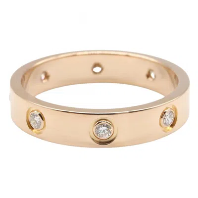 Pre-owned Cartier Gold Clear Pink Gold (18k) Band Ring ()
