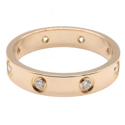 Pre-owned Cartier Gold Clear Pink Gold (18k) Band Ring ()