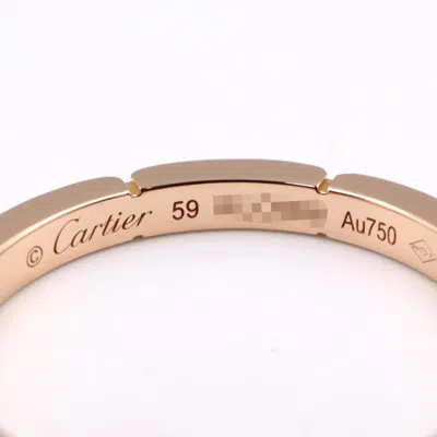 Pre-owned Cartier Gold Pink Gold (18k) Band Ring ()