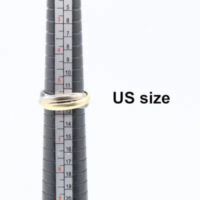 Pre-owned Cartier Gold Silver Black Yellow Gold (18k) White Gold (18k) Ceramic Band Ring ()