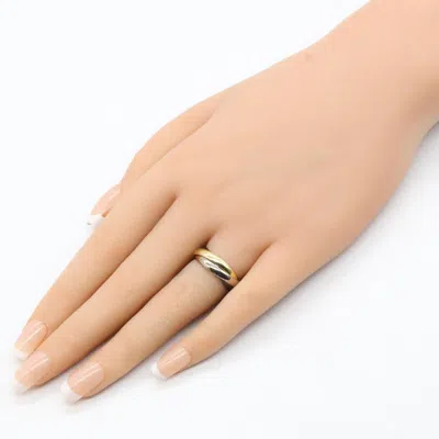 Pre-owned Cartier Gold Silver Black Yellow Gold (18k) White Gold (18k) Ceramic Band Ring ()