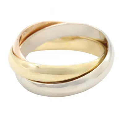 Pre-owned Cartier Gold Silver Yellow Gold (18k) Pink Gold (18k) White Gold (18k) Band Ring () In Multi