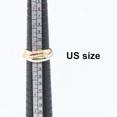 Pre-owned Cartier Gold Silver Yellow Gold (18k) Pink Gold (18k) White Gold (18k) Band Ring () In Multi