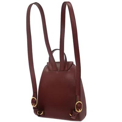Pre-owned Cartier Happy Birthday Backpack Leather Burgundy Leather Backpack Bag ()