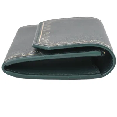 Pre-owned Cartier Green Leather Coin Purse/coin Case ()