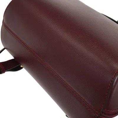 Pre-owned Cartier Happy Birthday Backpack Leather Burgundy Leather Backpack Bag ()