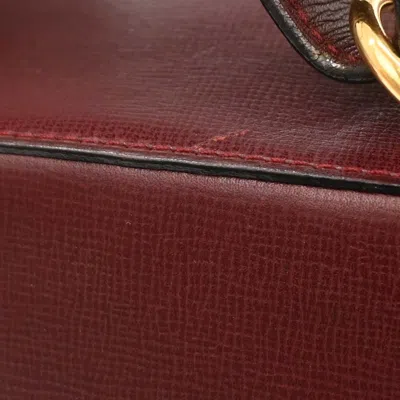 Pre-owned Cartier Happy Birthday Backpack Leather Burgundy Leather Backpack Bag ()