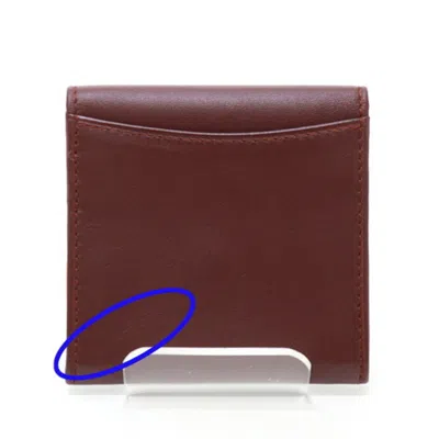 Pre-owned Cartier Must Bordeaux Leather Coin Purse/coin Case () In Burgundy