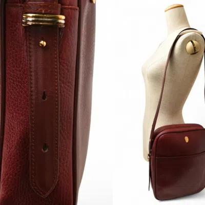 Pre-owned Cartier Must Bordeaux Shoulder Bag () In Burgundy