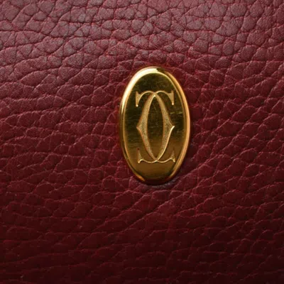 Pre-owned Cartier Must Bordeaux Shoulder Bag () In Burgundy