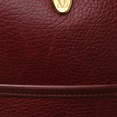 Pre-owned Cartier Must Bordeaux Shoulder Bag () In Burgundy