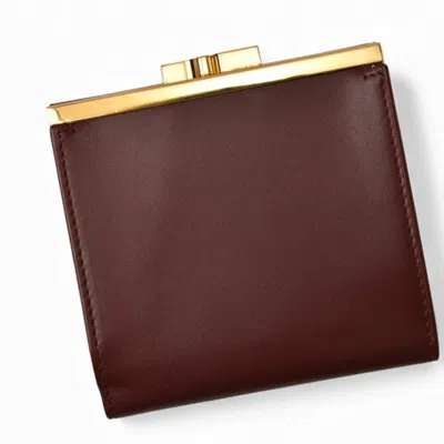 Pre-owned Cartier Must Bordeaux Wallet (tri-fold) () In Burgundy