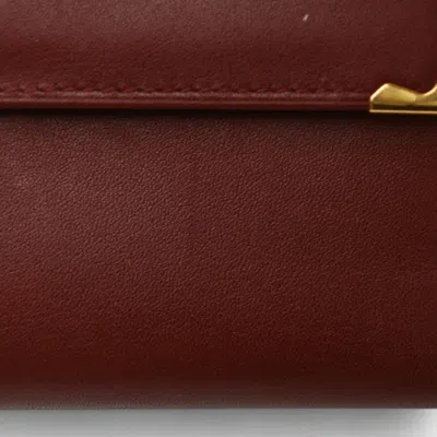 Pre-owned Cartier Must Bordeaux Wallet (tri-fold) () In Burgundy