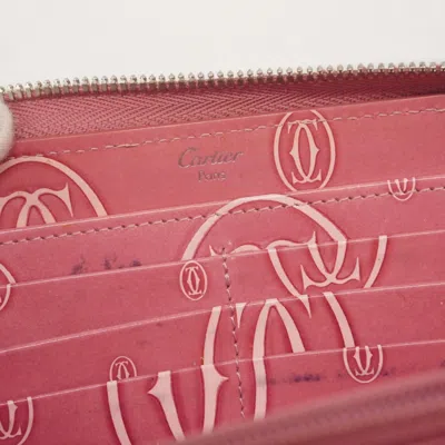 Pre-owned Cartier Pink Long Wallet (bi-fold) ()