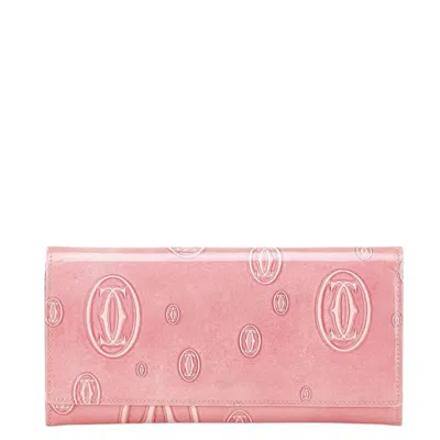 Pre-owned Cartier Pink Long Wallet (bi-fold) ()