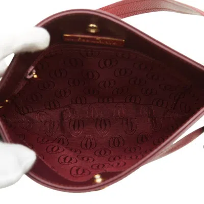 Pre-owned Cartier Red Color Leather Shoulder Bag ()