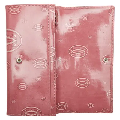 Pre-owned Cartier Pink Long Wallet (bi-fold) ()