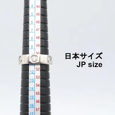 Pre-owned Cartier Silver Clear White Gold (18k) Band Ring ()