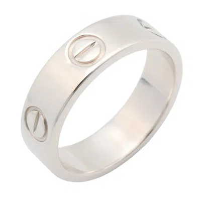 Pre-owned Cartier Silver White Gold (18k) Band Ring ()