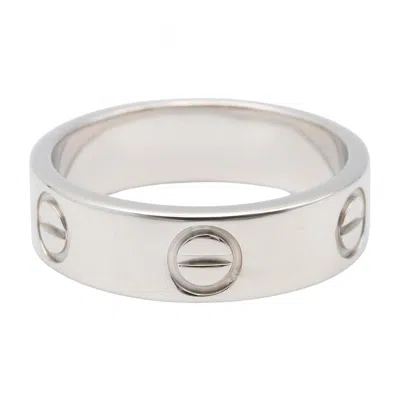 Pre-owned Cartier Silver White Gold (18k) Band Ring ()