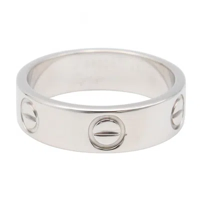 Pre-owned Cartier Silver White Gold (18k) Band Ring ()