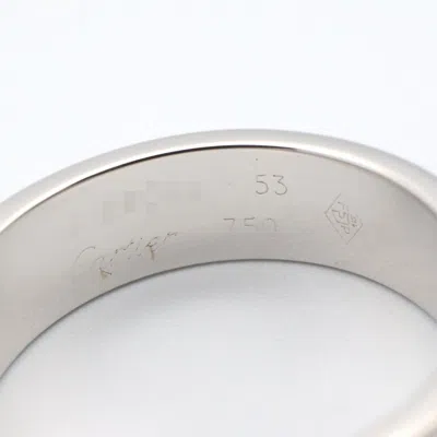 Pre-owned Cartier Silver White Gold (18k) Band Ring ()