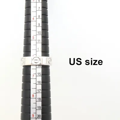 Pre-owned Cartier Silver White Gold (18k) Band Ring ()