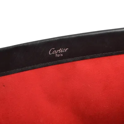 Pre-owned Cartier Trinity Hand Bag Leather Black Leather Handbag ()