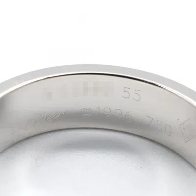 Pre-owned Cartier White Gold Silver Band Ring ()