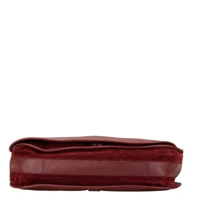 Pre-owned Cartier Wine Red Leather Shoulder Bag () In Burgundy