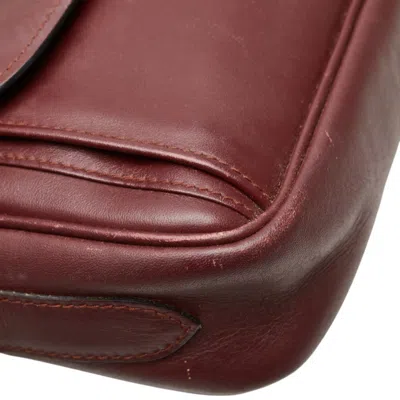 Pre-owned Cartier Wine Red Leather Shoulder Bag () In Burgundy